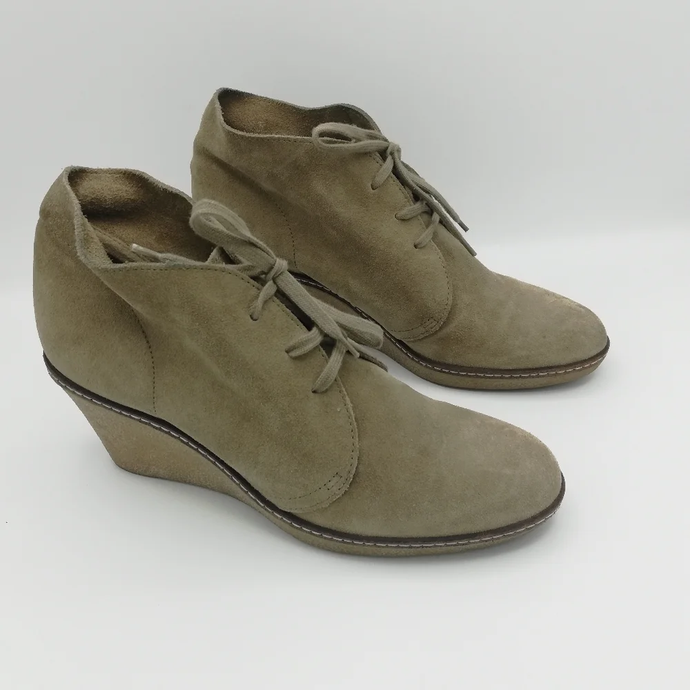 J Crew MacAlister Wedge Ankle Boots Lace Up
